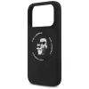 Karl Lagerfeld Silikona Karl & Choupette gredzena MagSafe maciņš iPhone 17 Pro Max - Melns