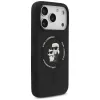 Karl Lagerfeld Silikona Karl & Choupette gredzena MagSafe maciņš iPhone 17 Pro Max - Melns