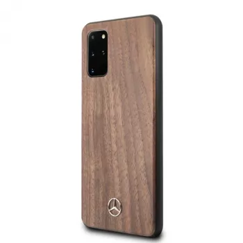 Mercedes-Benz Wood Line Walnut cietais maciņš Samsung Galaxy S20+ (SM-G985) - Brūns