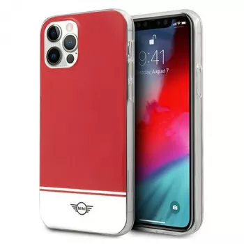 MINI MORRIS Mini MIHCP12MPCUBIRE iPhone 12/12 Pro 6,1 collu sarkans cietais maciņš Stripe Collection