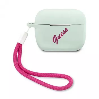 GUESS Vintage silikona maciņš AirPods Pro - zili fuksija