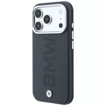 BMW Signature Centered Deboss MagSafe Maciņš iPhone 18 Pro / 17 Pro - Pelēks