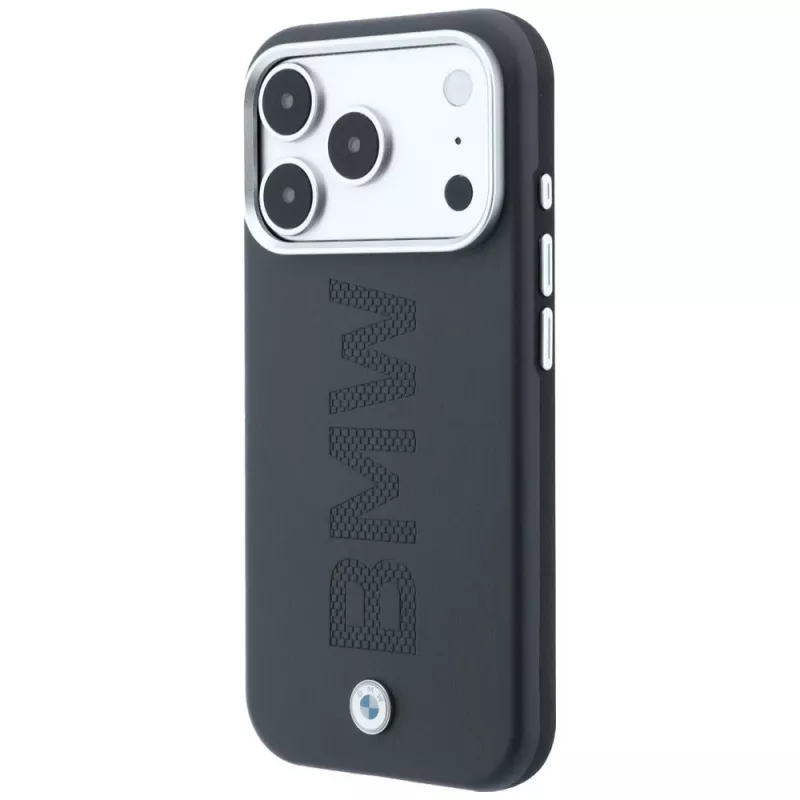 BMW Signature Centered Deboss MagSafe Maciņš iPhone 18 Pro / 17 Pro - Pelēks