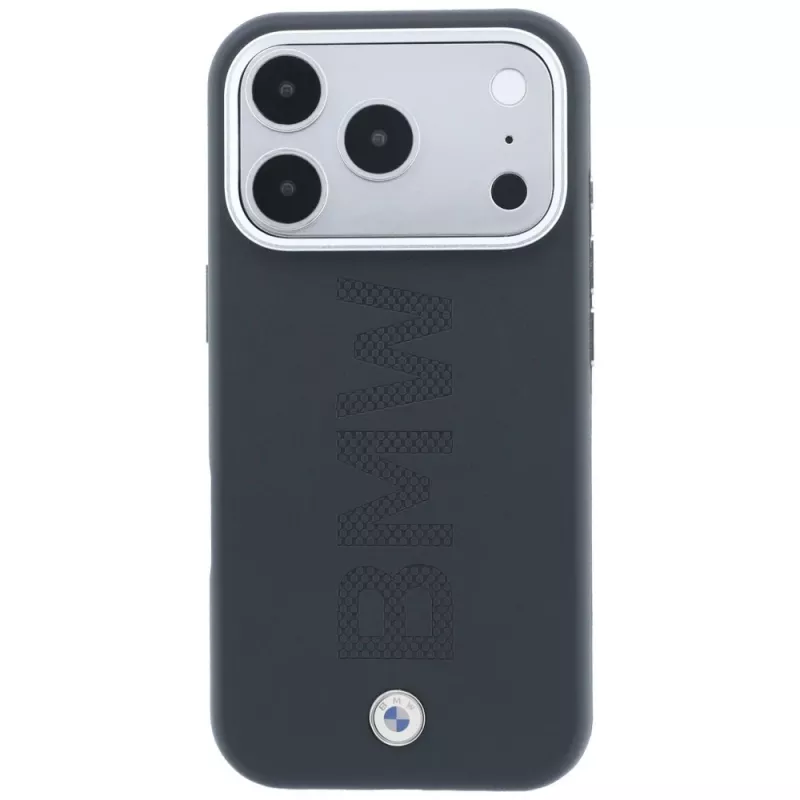 BMW Signature Centered Deboss MagSafe Maciņš iPhone 18 Pro / 17 Pro - Pelēks
