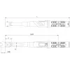 Gedore DMSE 300 griezes momenta atslēga ar ieliktņa kvadrātu 14x18 mm, 60-300 Nm, kalibrēta
