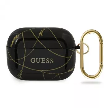 GUESS AirPods Pro vāciņš Black Gold Chain Collection