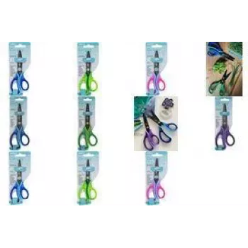 WEDO Gripy amatniecības šķēres 130 mm, smails gals, nerūsējošais tērauds, labročiem, melnas, 1 gab. blistera iepakojumā