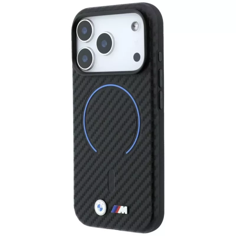 BMW M Carbon Printed Ring MacSafe maciņš iPhone 18 Pro Max / 17 Pro Max - Melns