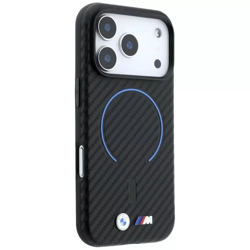 BMW M Carbon Printed Ring MacSafe maciņš iPhone 18 Pro Max / 17 Pro Max - Melns
