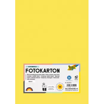 Folia 614/50 12 Dzeltens A4 kartons 300 g/m², 50 loksnes