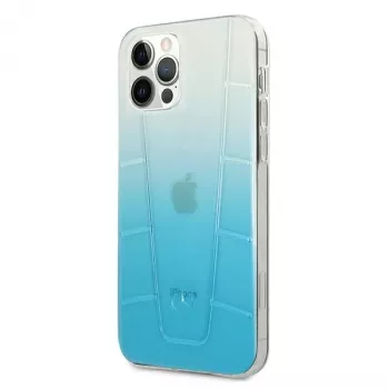 Mercedes-Benz MEHCP12LCLGBL iPhone 12 Pro Max cietais vāciņš Transparent Line zils