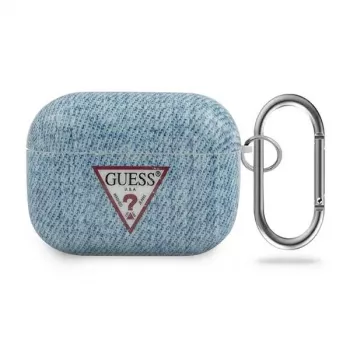 GUESS Jeans Collection gaiši zils AirPods Pro maciņš ar karabīni