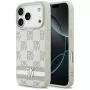 DKNY Checkered ar Drukātām Svītrām Maciņš iPhone 17 Pro - Bēšs