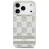 DKNY Checkered ar Drukātām Svītrām Maciņš iPhone 17 Pro - Bēšs