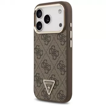 GUESS 4G Triangle Logo MagSafe maciņš iPhone 17 Pro / 18 Pro - Brūns