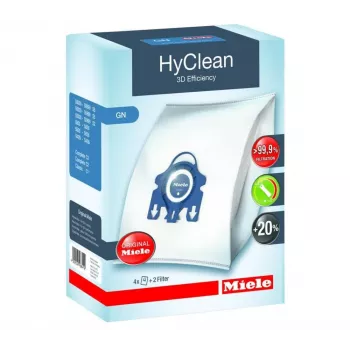 Miele GN HyClean Pure putekļu sūcēja maisiņu komplekts, 4 maisiņi + 2 filtri, 99.9% filtrācija, saderīgs ar S4000/S5000/S6000/S8000/C1/C2/C3