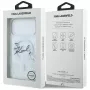 Karl Lagerfeld Liquid Glitter Karl Script Logo MagSafe maciņš iPhone 17 Pro caurspīdīgs