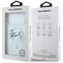 Karl Lagerfeld Liquid Glitter Karl Script Logo MagSafe maciņš iPhone 17 Pro Max, caurspīdīgs