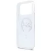 Karl Lagerfeld Liquid Glitter Karl Script Logo MagSafe maciņš iPhone 17 Pro Max, caurspīdīgs