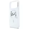 Karl Lagerfeld Liquid Glitter Karl Script Logo MagSafe maciņš iPhone 17 Pro Max, caurspīdīgs