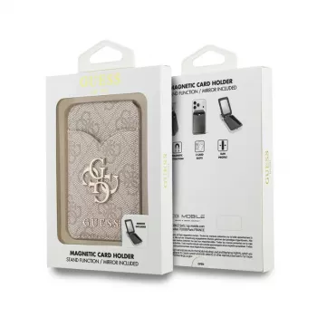 GUESS 4G Stand & Mirror MagSafe maciņš iPhone - Rozā