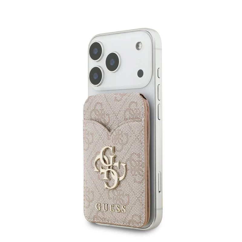 GUESS 4G Stand & Mirror MagSafe maciņš iPhone - Rozā