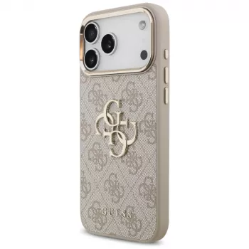 GUESS 4G Big 4G Classic Logo maciņš iPhone 17 Pro Max / 18 Pro Max – rozā zelts