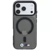 BMW M IML Glossy Metal Logo & Trims MagSafe Maciņš iPhone 18 Pro / 17 Pro - Melns