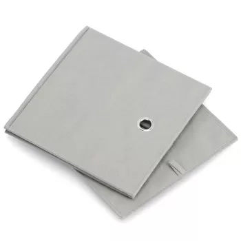 ZELLER 14422 Neaustas auduma uzglabāšanas kaste, pelēka, 27L, salokāma, ar rokturi
