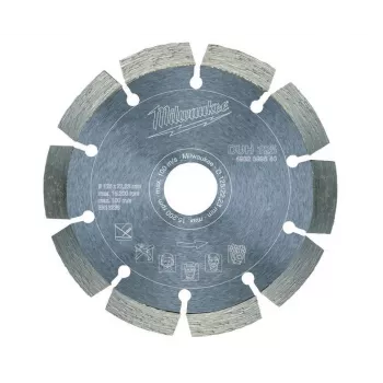 MILWAUKEE DUH dimanta griešanas disks 125 mm, segmentēts, sausai griešanai betonam, akmenim, mūrim