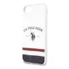 U.S. POLO ASSN. USHCI8PCSTRB iPhone 7/8/SE 2020/SE 2022 maciņš balts trīskrāsu raksts