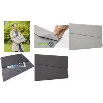 SIGEL BA503 Laptop un planšetes maciņš līdz 15,6 collām, pelēks, no pārstrādāta PET