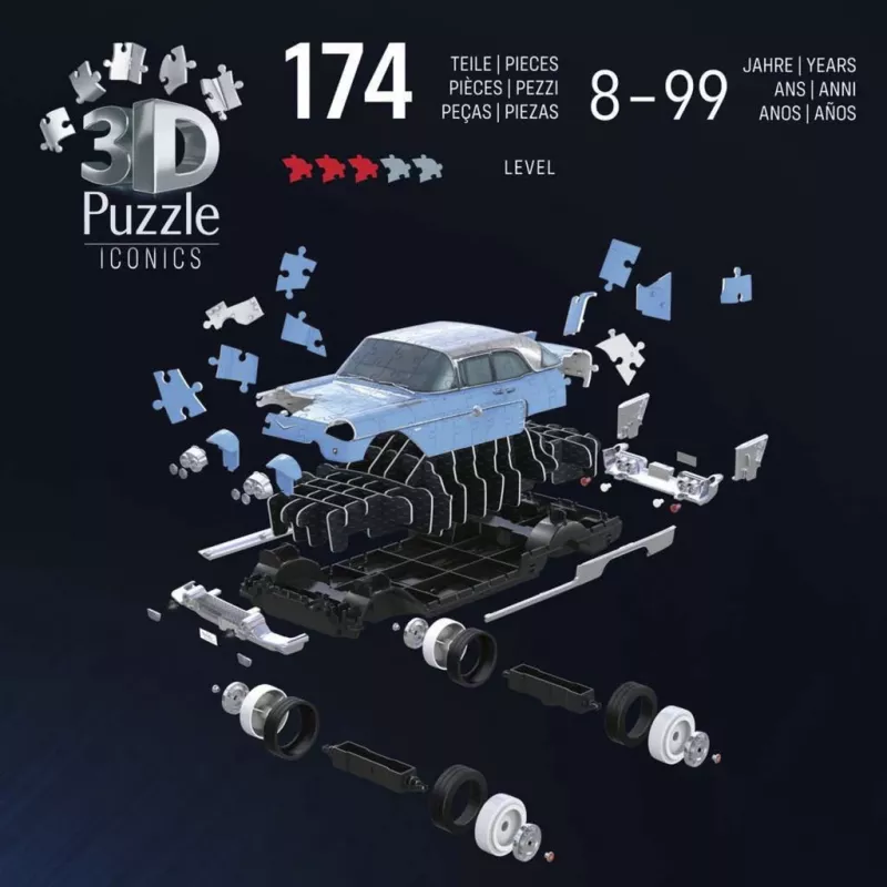 Ravensburger 3D Puzzle Iconics: Cadillac Eldorado Brougham (162 gab.)