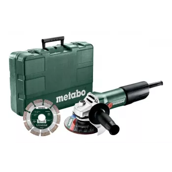 Metabo W 850-125 125 mm leņķa slīpmašīnas komplekts ar dimanta disku un transportēšanas koferi