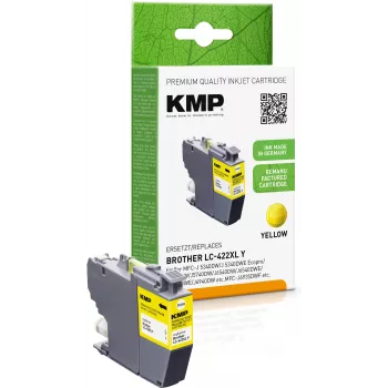 KMP Remanufactured Yellow Ink Cartridge Brother LC422XLY (MFC-J5340DW, MFC-J5740DW, MFC-J6540DW, MFC-J6940DW) - High Yield 1500 Pages