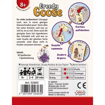 AMIGO Greedy Goose bērnu galda spēle 2-4 spēlētājiem, vecumam 5+