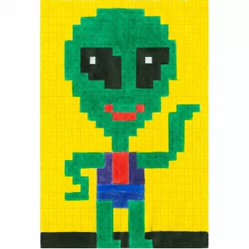 FABER-CASTELL Pixel-it krāsojamā grāmata ar 32 motīviem (201572)