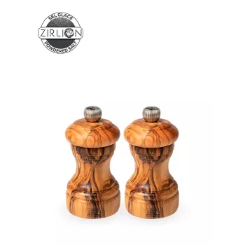 Peugeot Bistro Piparu un sāls dzirnaviņu komplekts, olīvkoks, 10 cm, Duo