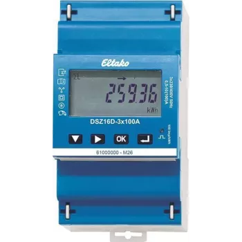 Eltako DSZ16D-3x100A Trīsfāžu enerģijas skaitītājs, tiešā mērīšana, MID sertificēts, 100A, DIN sliede