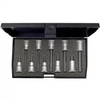 GEDORE 1509918 10 gabalu sešstūra uzgriežņu atslēgu komplekts 3/8 inch piedziņa (10 mm) H4-H17 metāla kastē