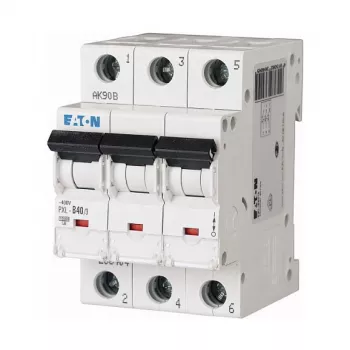 Eaton PXL-B40/3 40A 3-polu B raksturlīknes minimālais slēdzis (MCB)