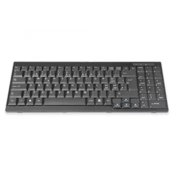 DIGITUS DS-72000CH Šveices izkārtojuma tastatūra TFT KVM konsolēm, USB, melna