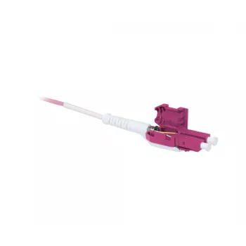 SYNERGY21 OM4 LC-LC Duplex Uniboot Push-Pull optiskā šķiedras lēciena kabelis, 5m, Aqua, LSZH, 2mm