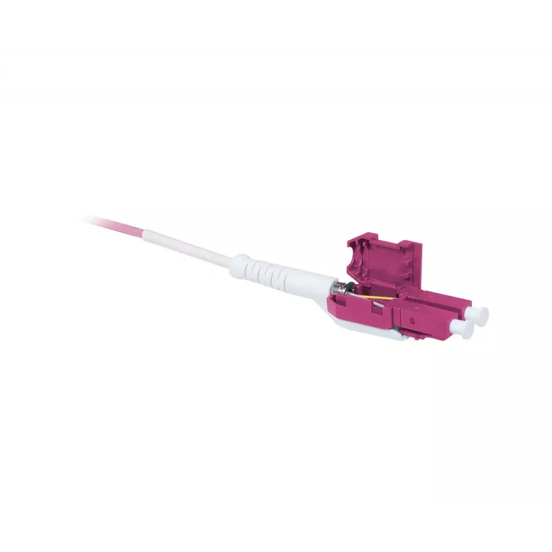 SYNERGY21 OM4 LC-LC Duplex Uniboot Push-Pull optiskā šķiedras lēciena kabelis, 5m, Aqua, LSZH, 2mm