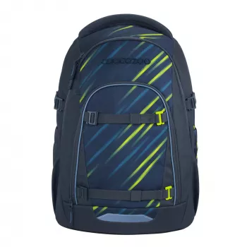 COOCAZOO MATE 30L mugursoma Fast Lime - pārstrādāts PET, ergonomiska skolas mugursoma ar klēpjdatora nodalījumu