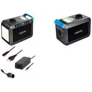 LogiLink PPS0301 300W pārnēsājamā enerģijas stacija, 288Wh, tīrs sinusoidālais vilnis, 1x AC, 1x DC, 4x USB-A, 1x USB-C PD, melna