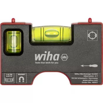 WIHA Mini līmeņrādis Pocket 8 cm Pelēks/Sarkans ar magnētu