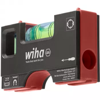 WIHA Mini līmeņrādis Pocket 8 cm Pelēks/Sarkans ar magnētu