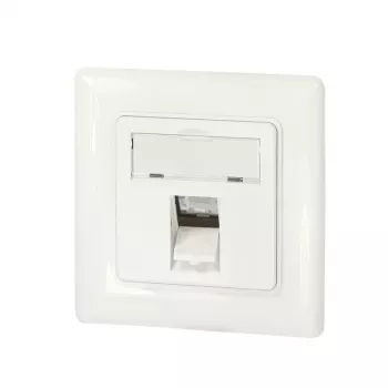 LogiLink Keystone Faceplate 1 modulim, Vācu tipa, tīri balta