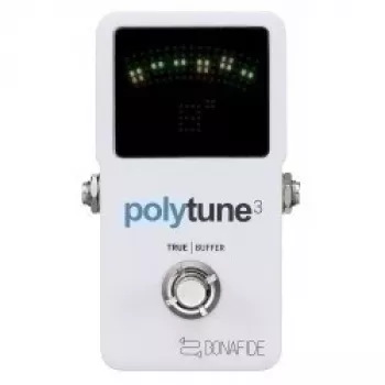 TC Electronic POLYTUNE 3 White polifoniskais skaņotāja pedālis ar MASH slēdzi un Bonafide buferi